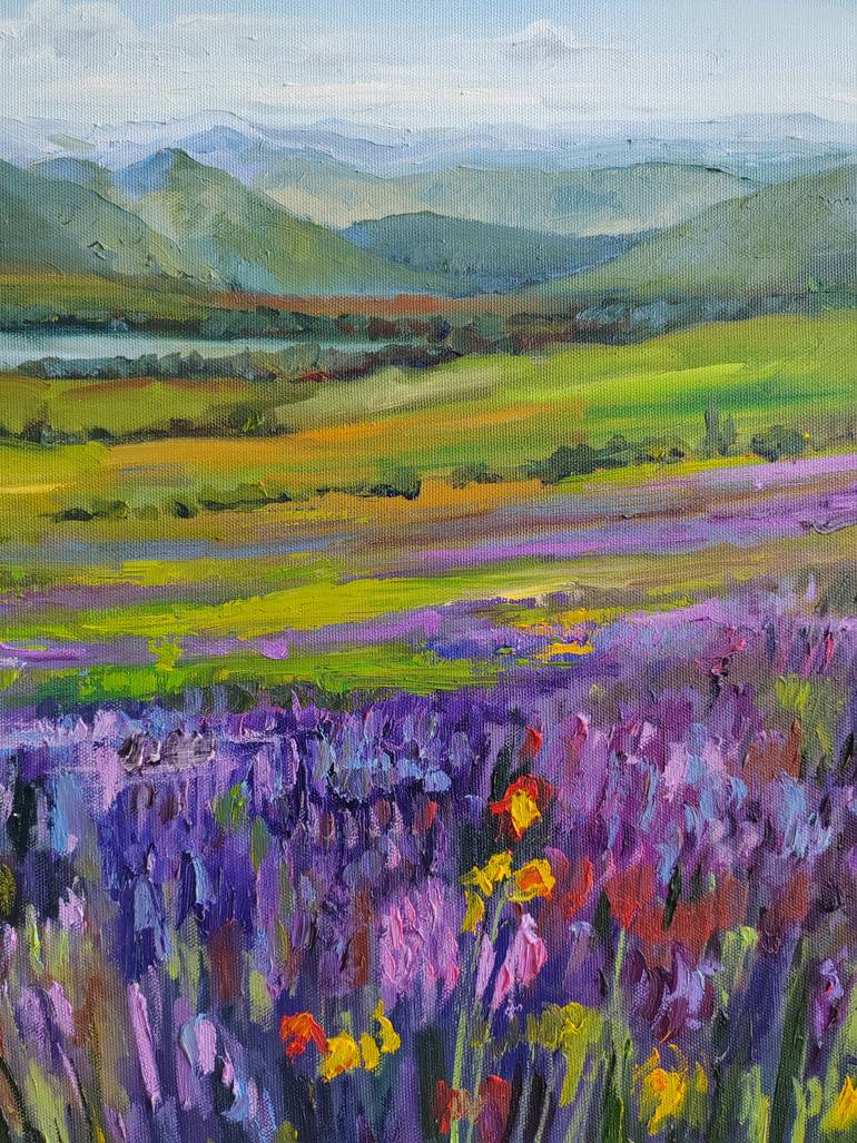 Original Impressionism Landscape Painting by Leyla Demir