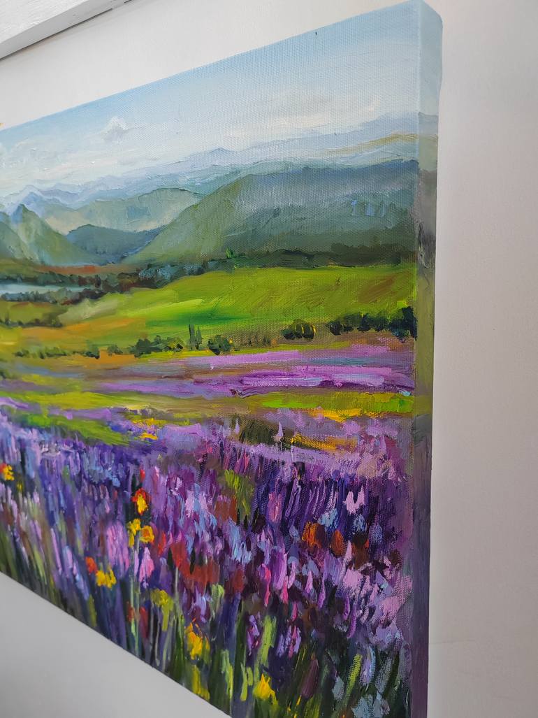 Original Impressionism Landscape Painting by Leyla Demir