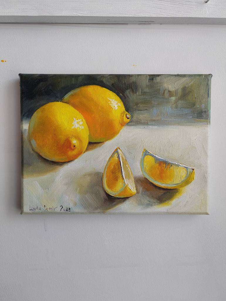 Original Minimalism Still Life Painting by Leyla Demir