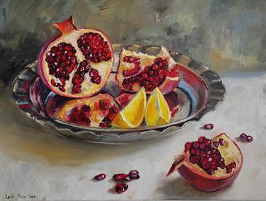 Original Expressionism Still Life Paintings by Leyla Demir