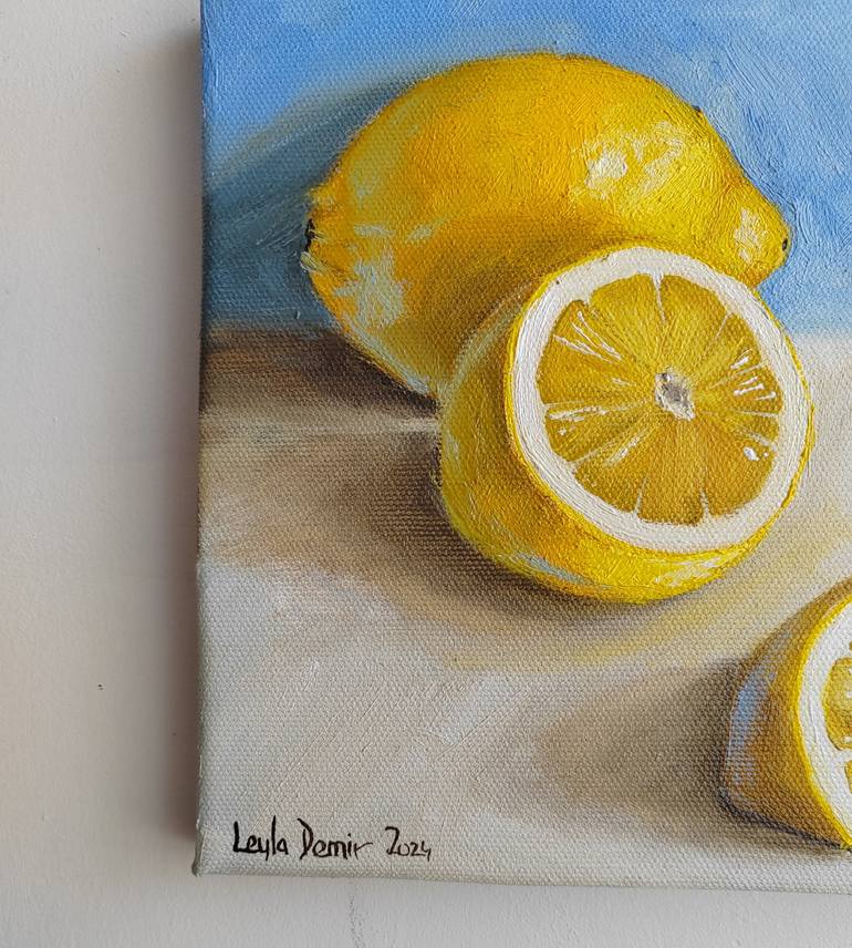 Original Minimalism Still Life Painting by Leyla Demir