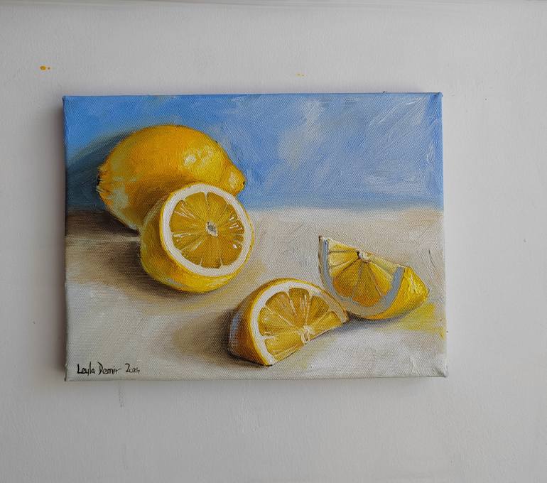 Original Minimalism Still Life Painting by Leyla Demir