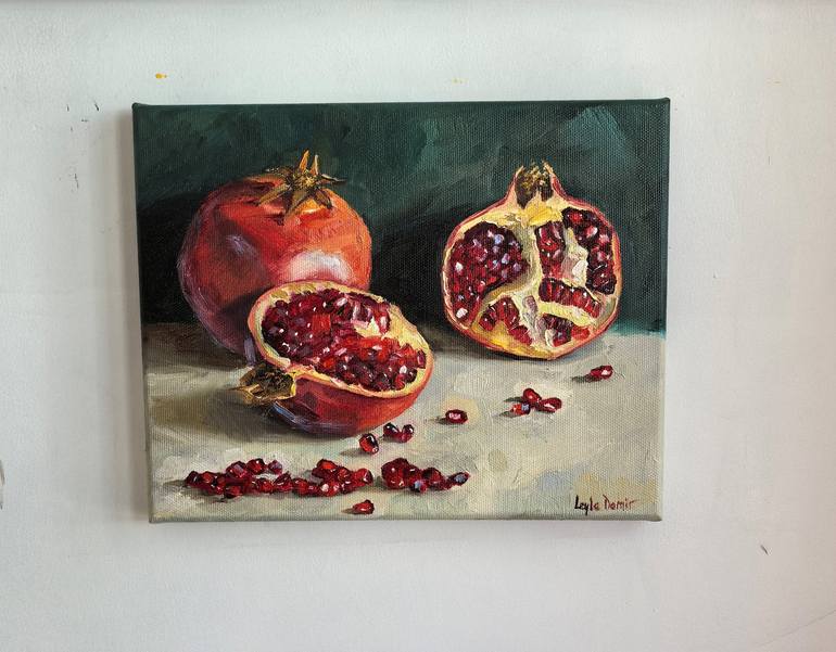 Original Expressionism Still Life Painting by Leyla Demir