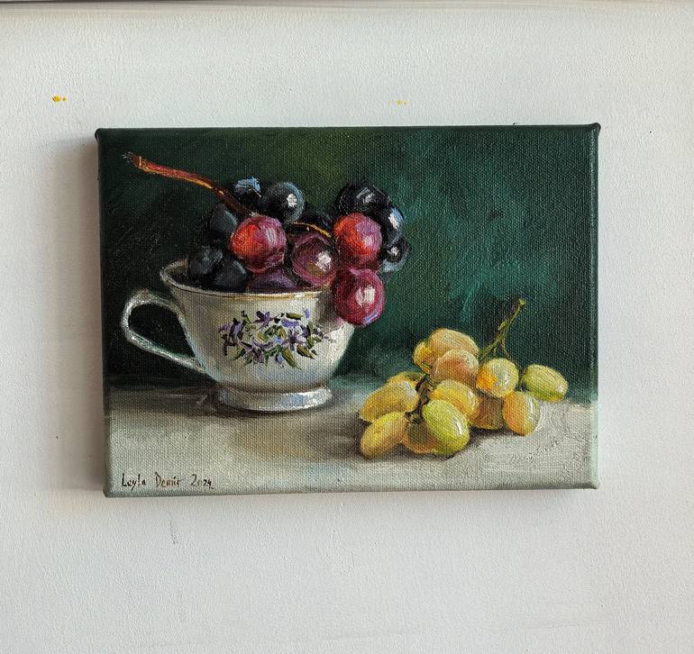 Original Impressionism Still Life Painting by Leyla Demir