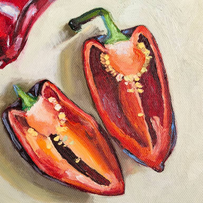 Original Impressionism Still Life Painting by Leyla Demir