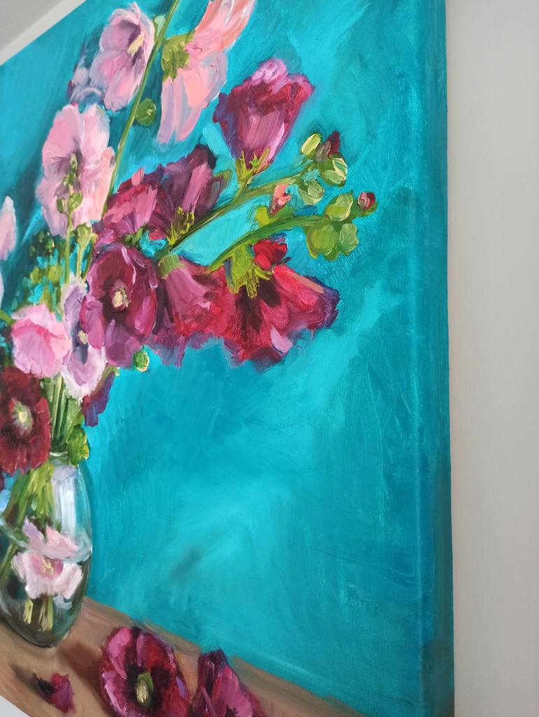 Original Impressionism Still Life Painting by Leyla Demir