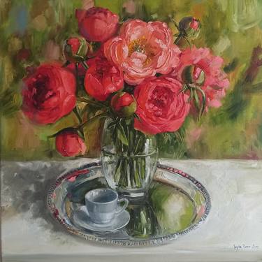 Original Impressionism Still Life Paintings by Leyla Demir