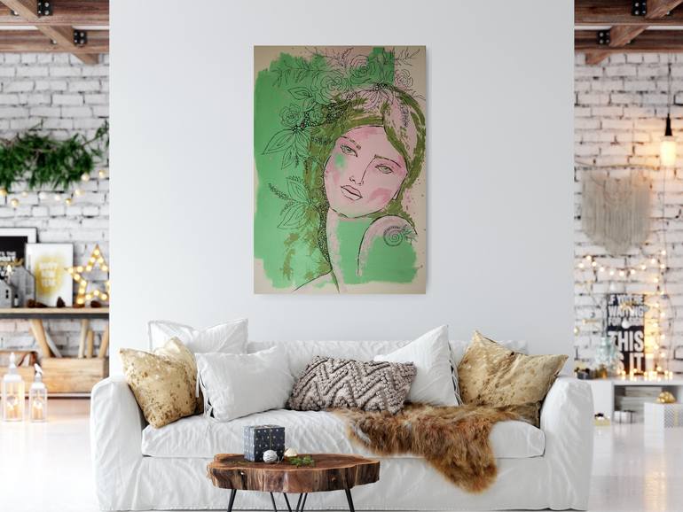 Original Art Deco People Painting by Natalya Cernov