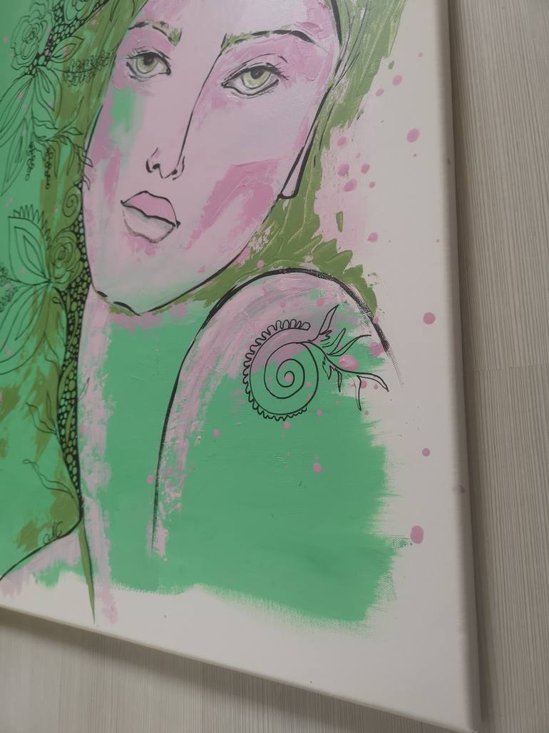 Original Art Deco People Painting by Natalya Cernov