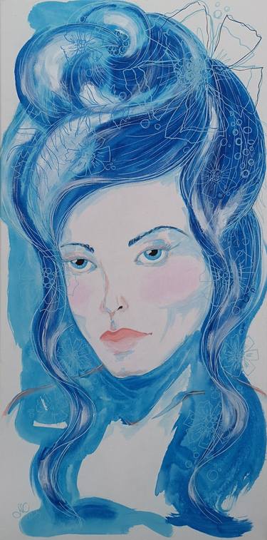 Blue Melody: Portrait of the Winter Maiden - woman, face thumb