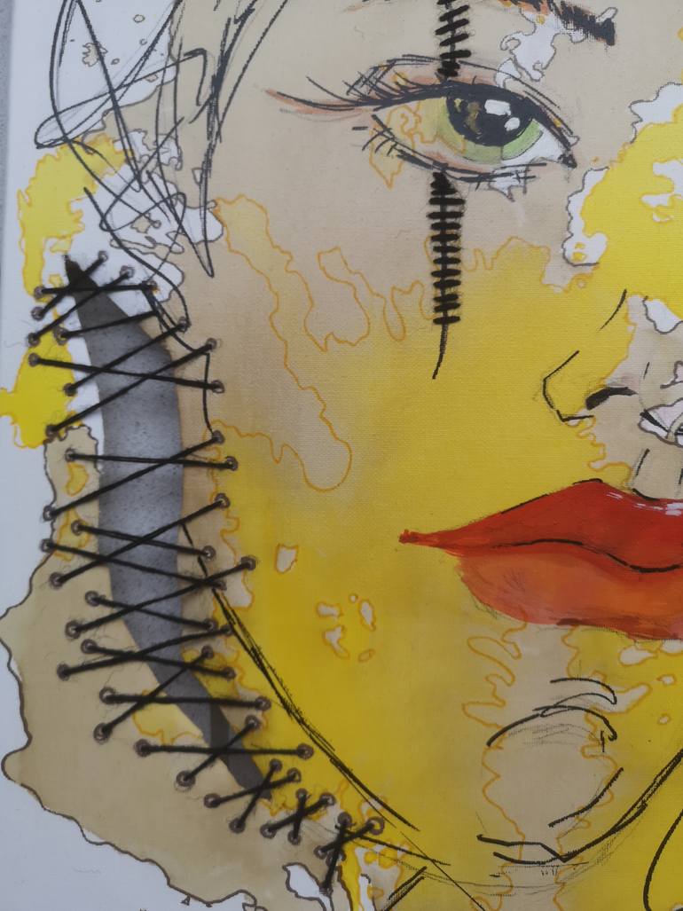 Original Abstract Expressionism People Painting by Natalya Cernov