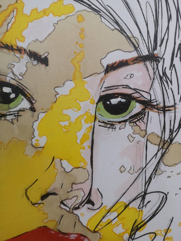 Original Abstract Expressionism People Painting by Natalya Cernov