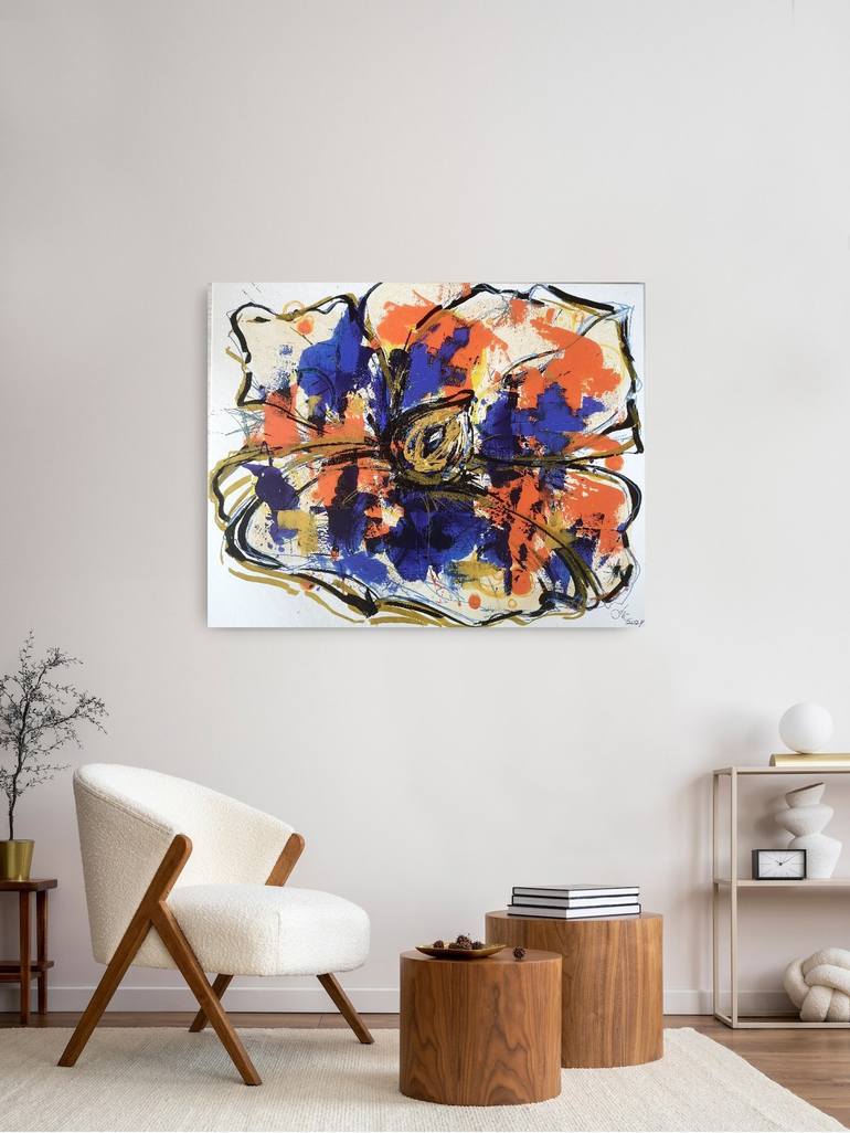 Original Abstract Floral Painting by Natalya Cernov