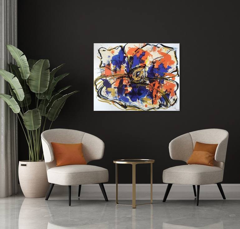 Original Abstract Floral Painting by Natalya Cernov