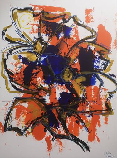 Original Abstract Botanic Painting by Natalya Cernov
