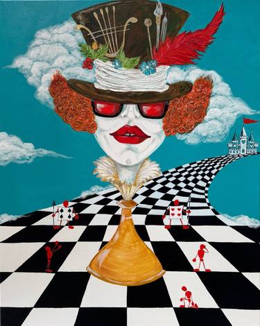 Original Pop Art Fantasy Painting by Natalya Cernov