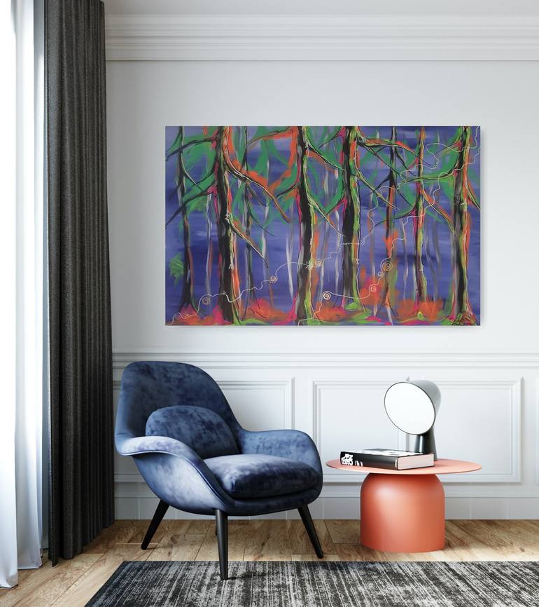Original Abstract Expressionism Abstract Painting by Natalya Cernov