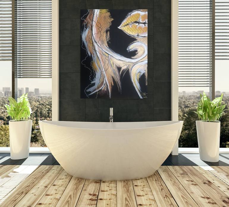 Original Abstract Expressionism Portrait Painting by Natalya Cernov