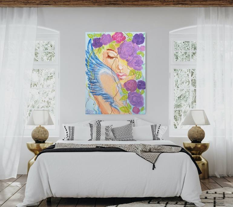 Original Abstract Expressionism Fantasy Painting by Natalya Cernov