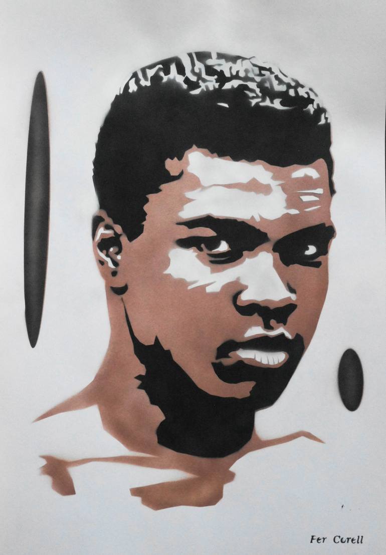 muhammad ali stencil