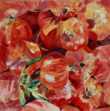 Original Expressionism Botanic Paintings by Olena Glogoviak