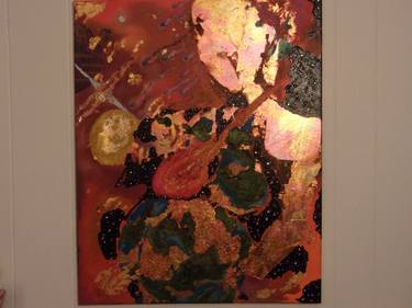 Original Abstract Expressionism Women Mixed Media by Miles Alexander