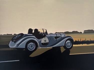 Original Figurative Automobile Paintings by AL FRENO