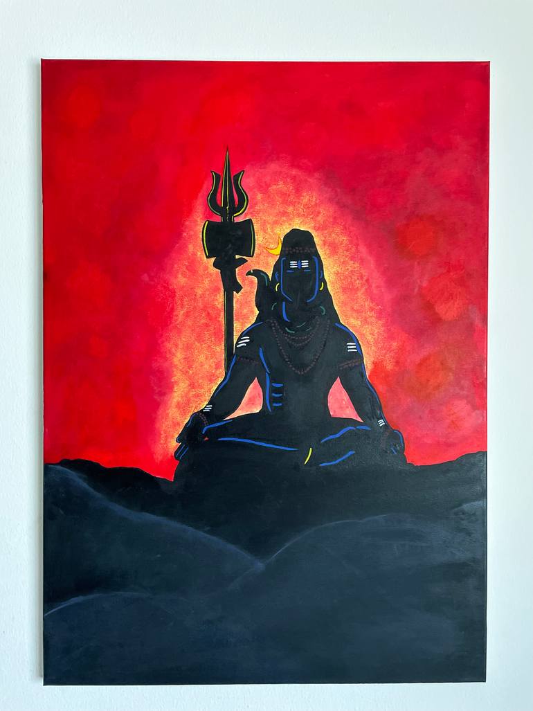 Original Abstract Expressionism Abstract Painting by Adarsh Padmanabhan