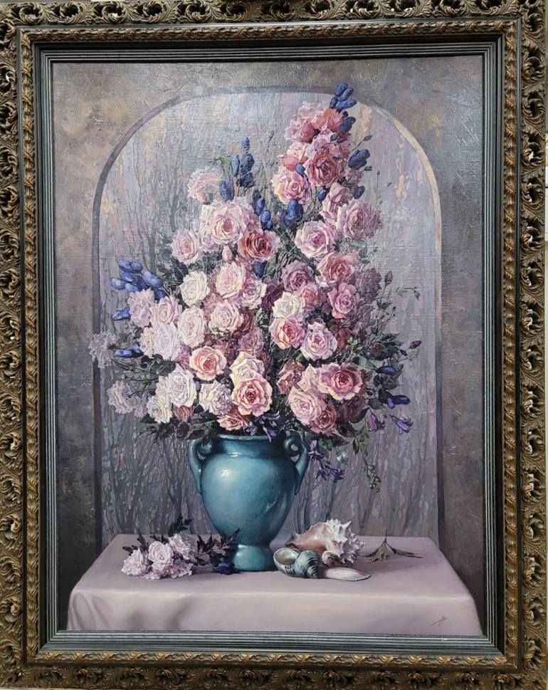 Original Realism Floral Painting by Larisa Radevich