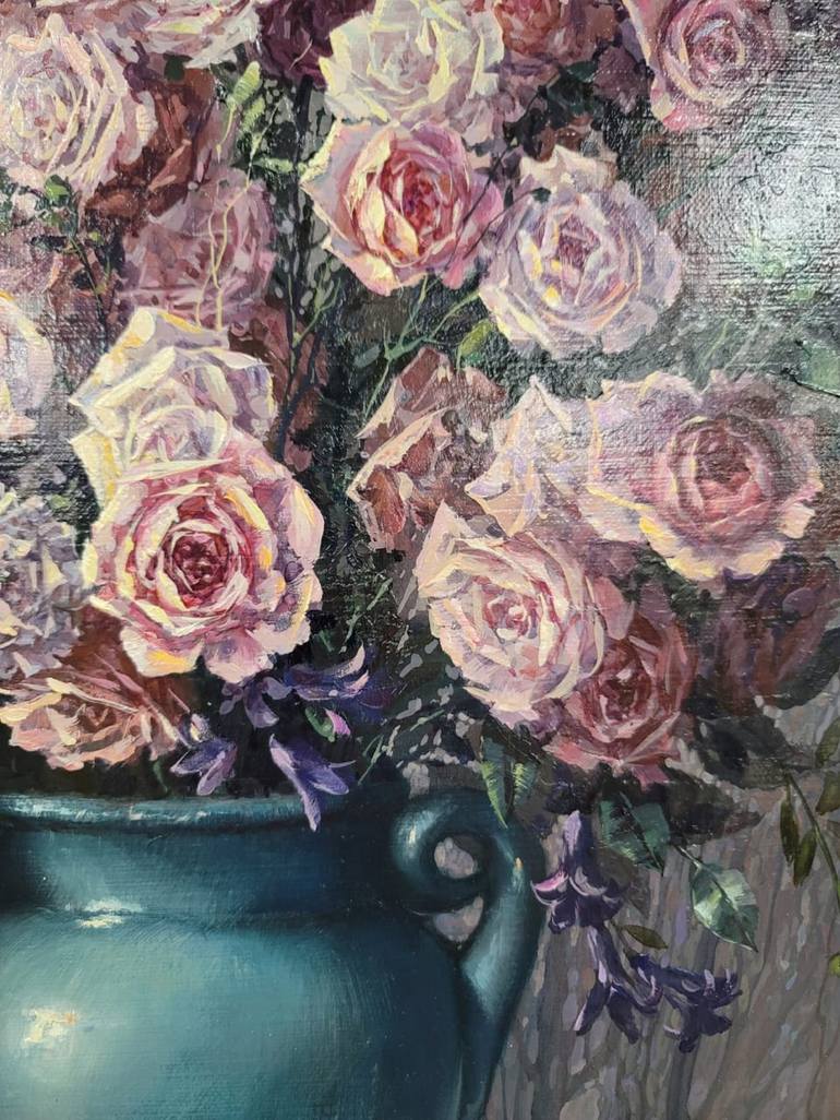 Original Realism Floral Painting by Larisa Radevich