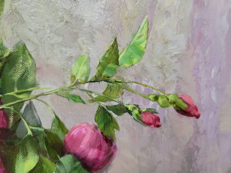 Original Realism Floral Painting by Larisa Radevich