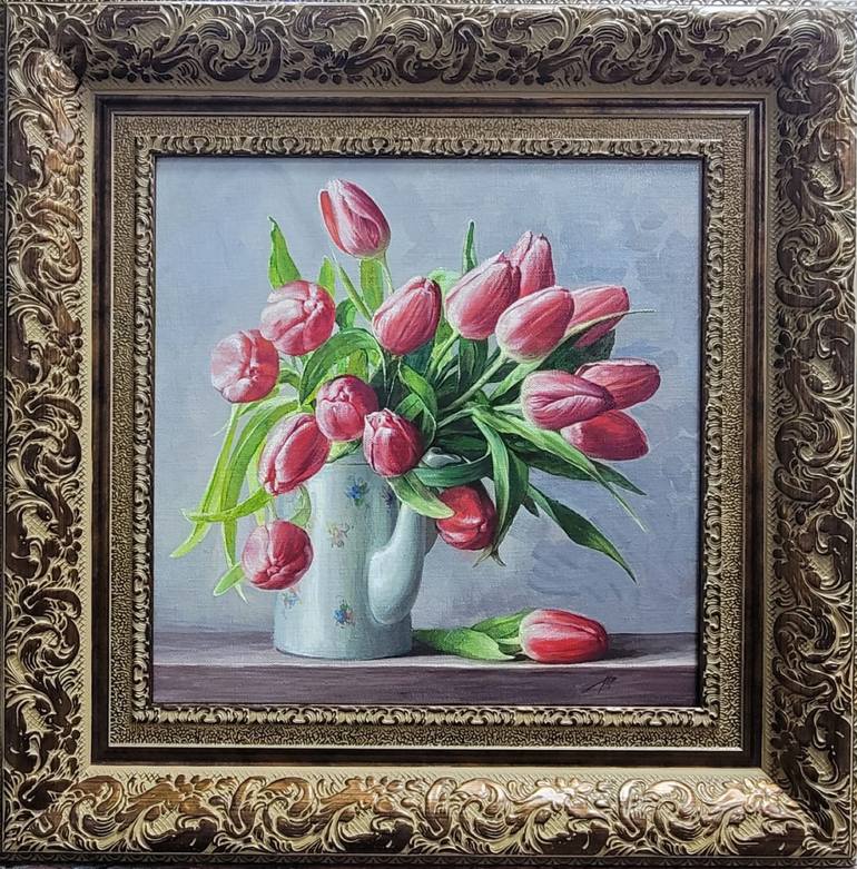 Original Realism Floral Painting by Larisa Radevich