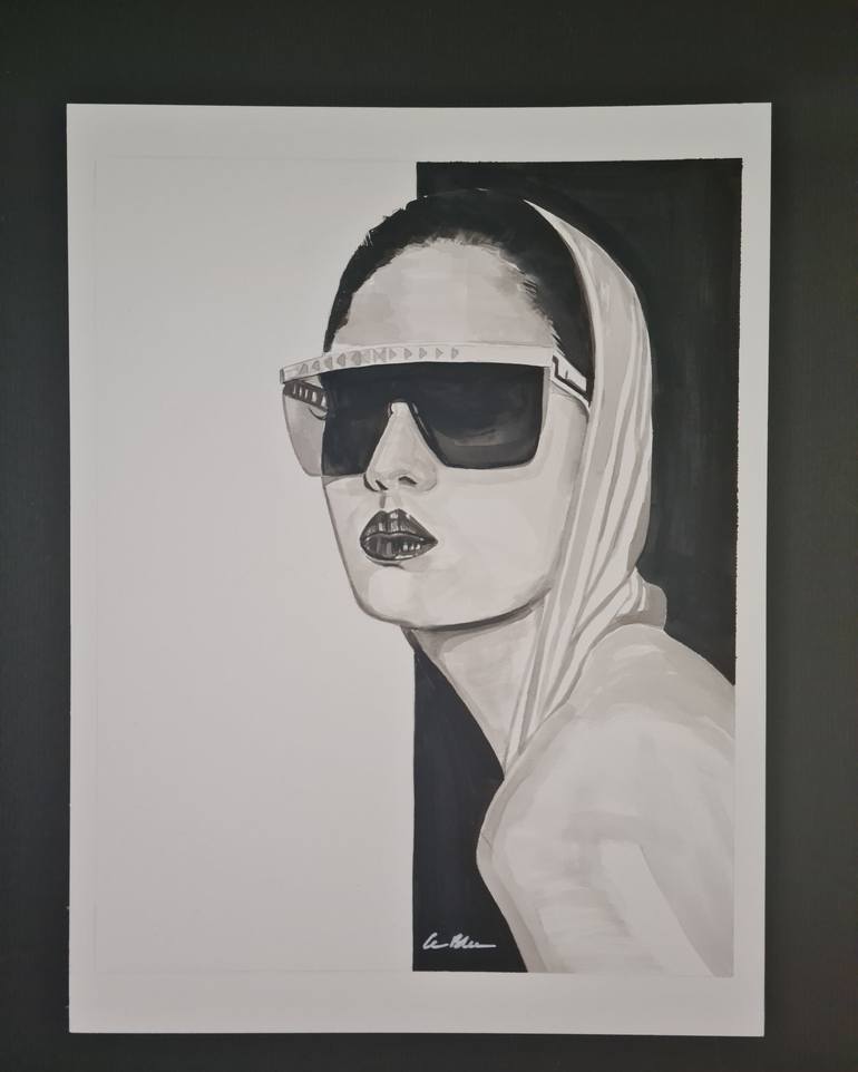 Original Fashion Painting by Gilles LeBlu