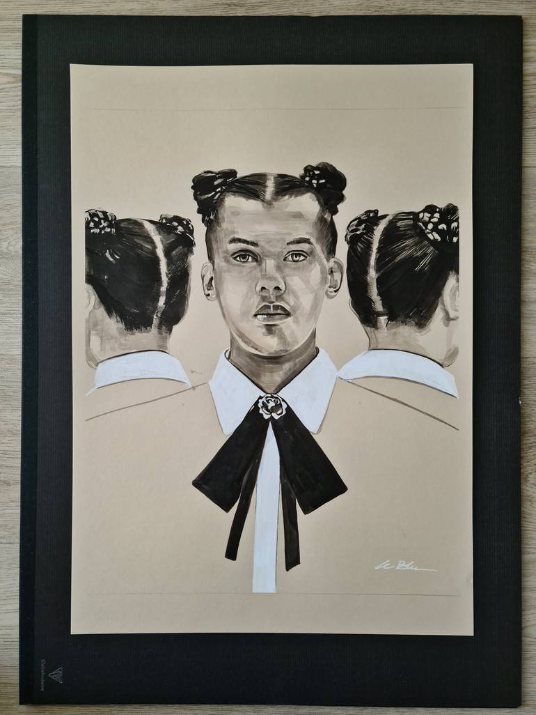 Original Celebrity Drawing by Gilles LeBlu