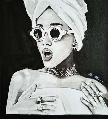 Original Fine Art Fashion Drawings by Gilles LeBlu