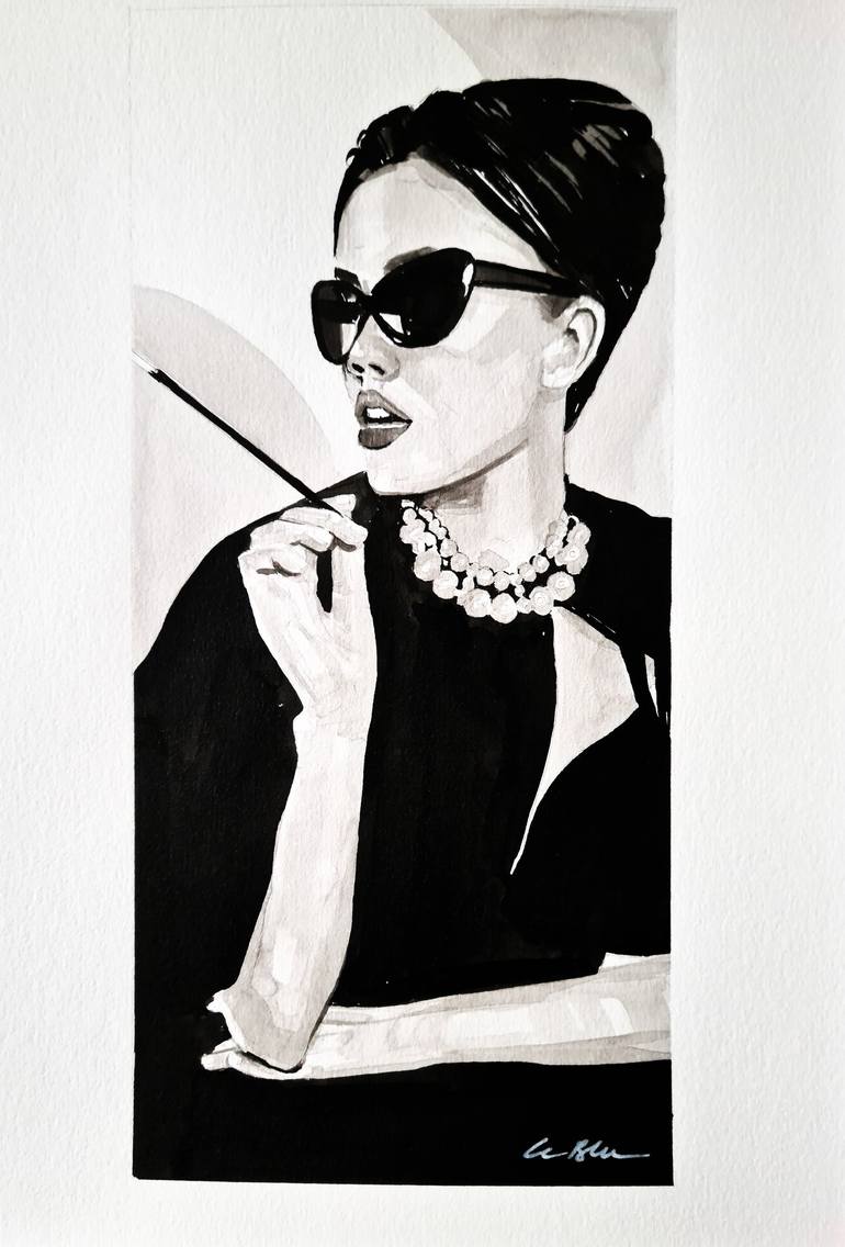 Original Fashion Drawing by Gilles LeBlu