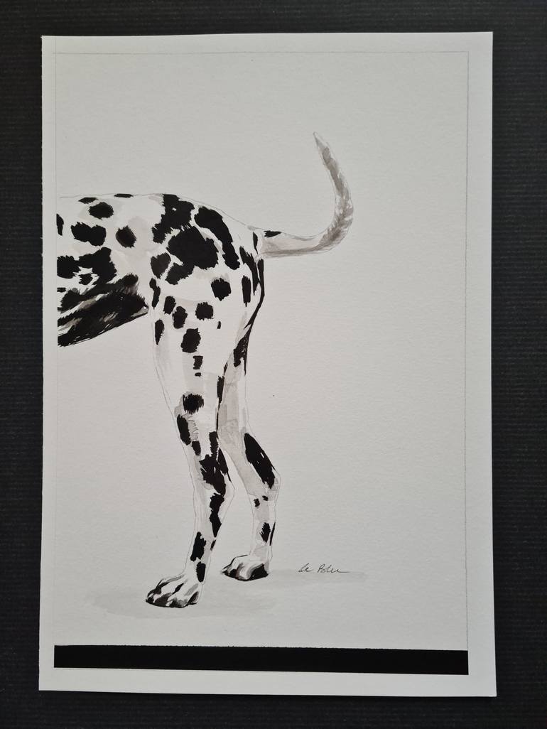Original Figurative Dogs Drawing by Gilles LeBlu