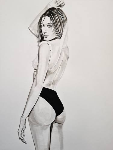 Original Fine Art Fashion Drawings by Gilles LeBlu