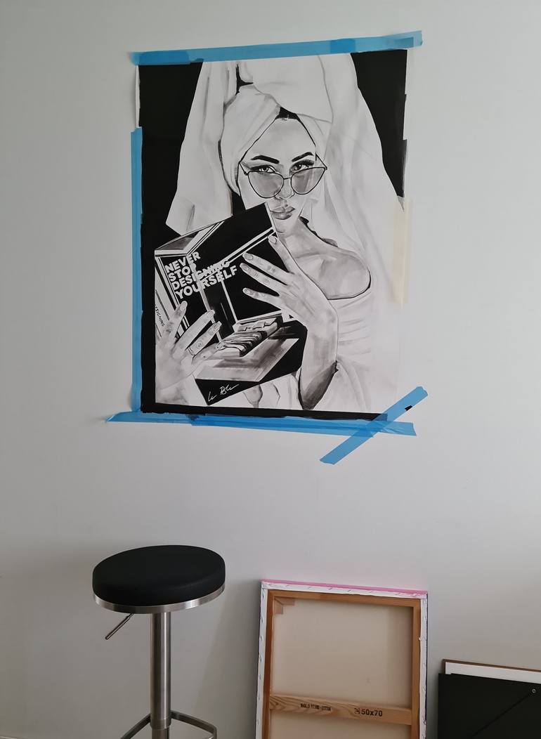 Original Fine Art Fashion Painting by Gilles Leblu