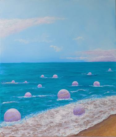 Original Surrealism Beach Paintings by Irene Mitawski