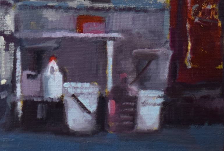 Original Figurative Cities Painting by Ruben Lazcano