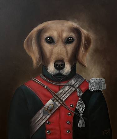 Original Realism Dogs Paintings by Oksana Mamonova