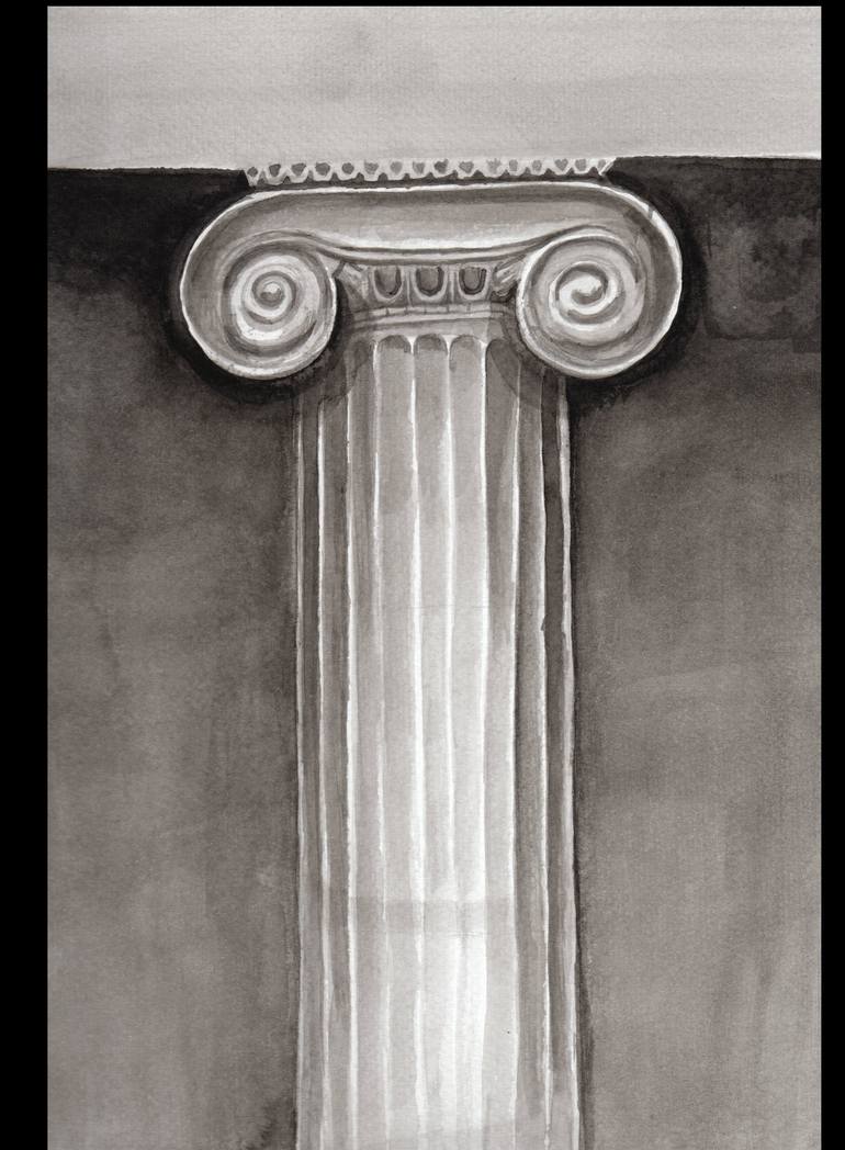 greek pillar drawing