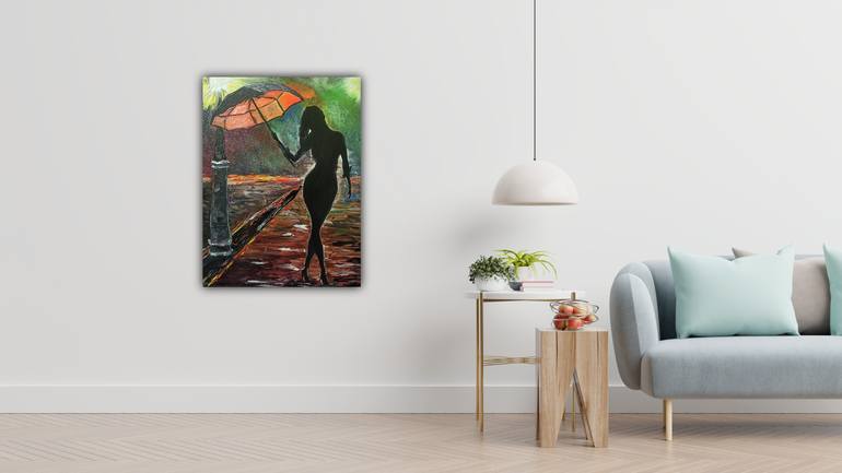 Original Expressionism People Painting by Olena Tretiak