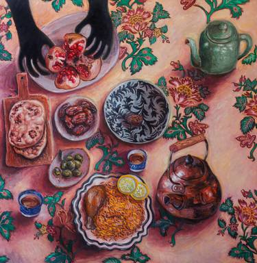 Original Fine Art Food & Drink Paintings by Chatchai Fagpang