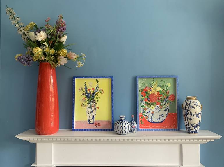 Original Floral Painting by Liz English