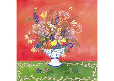 Original Floral Painting by Liz English