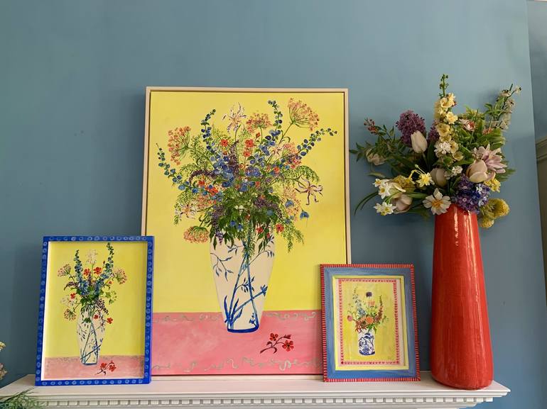 Original Floral Painting by Liz English