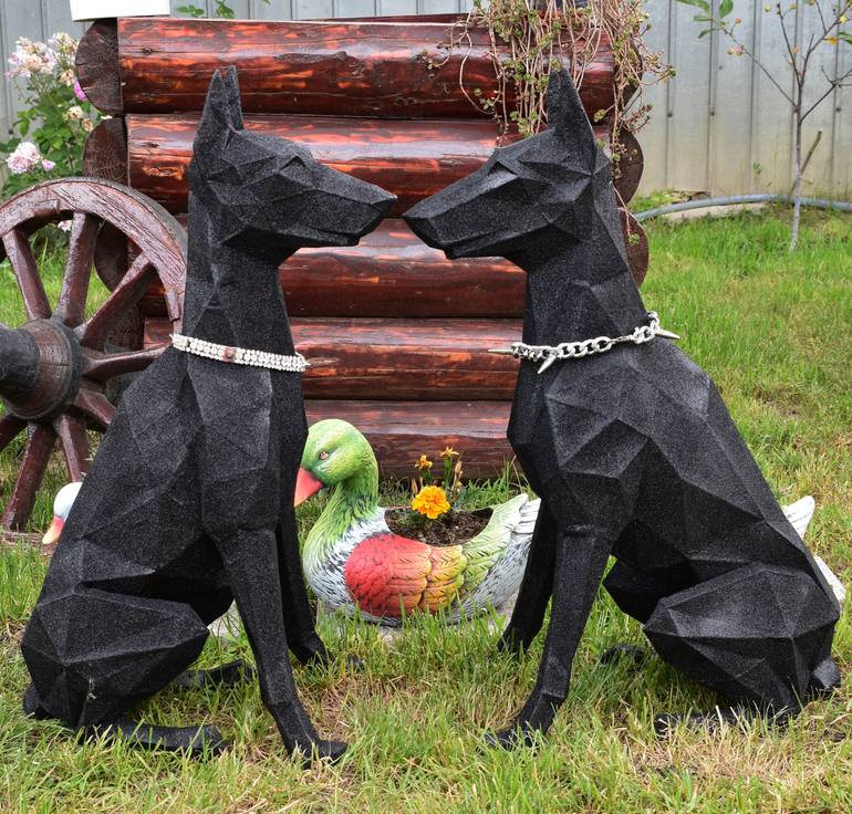 Original Art Deco Animal Sculpture by Corina Dinu