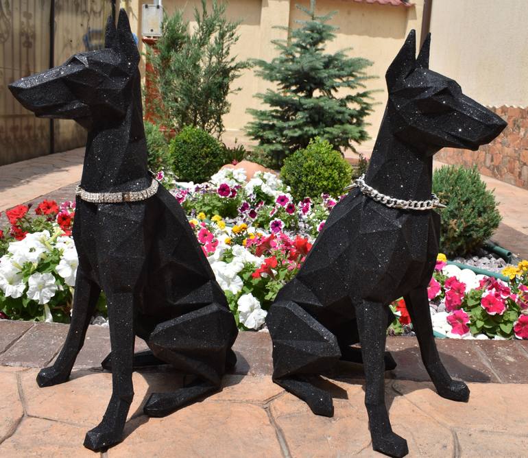 Original Art Deco Animal Sculpture by Corina Dinu